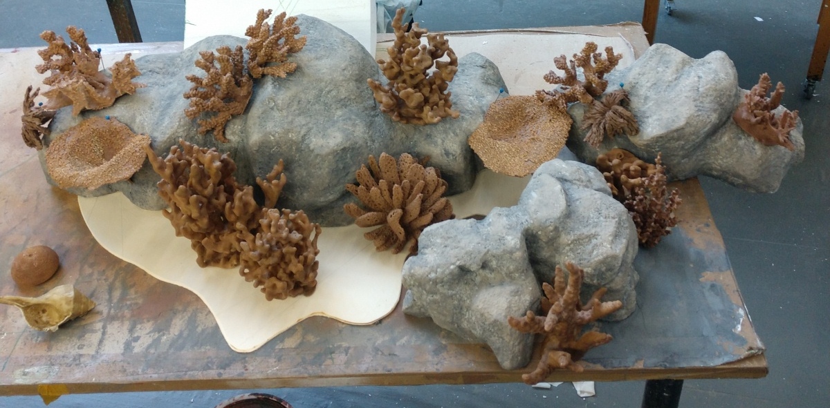 Korallen vor der Farbanlage